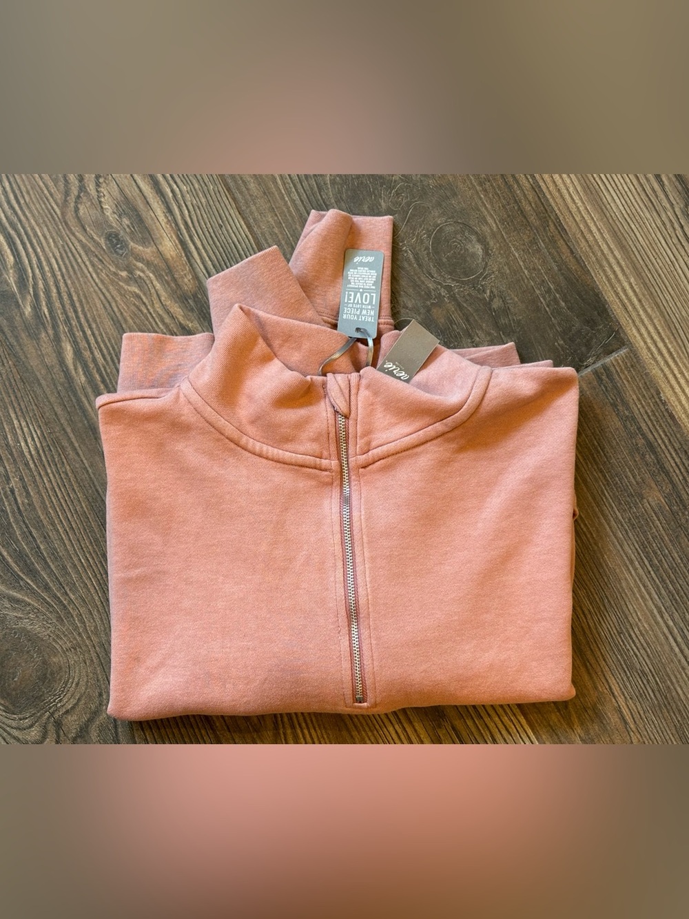 NWT AERIE QUARTER ZIP PULLOVER SWEATSHIRT NEW WITH TAGS